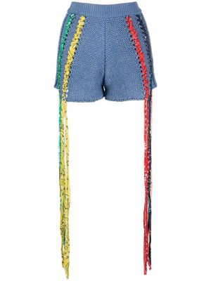 Alanui strap-detail shorts - Blue