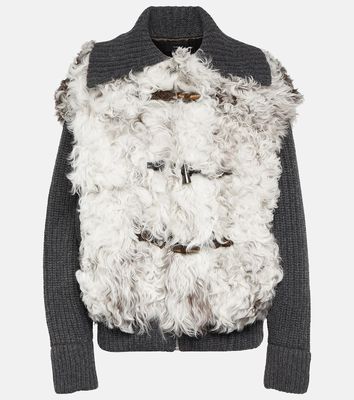 Alanui The Big Chill shearling and wool jacket
