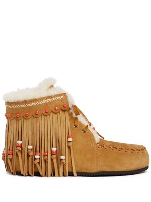 Alanui The Journey leather boots - Neutrals