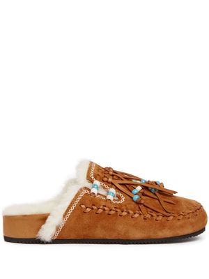 Alanui The Journey suede mules - Brown