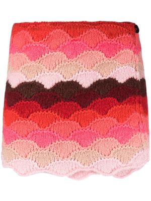 Alanui The Under the Northern Sky knitted skirt - Red