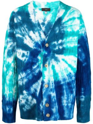 Alanui tie-dye virgin-wool cardigan - Blue