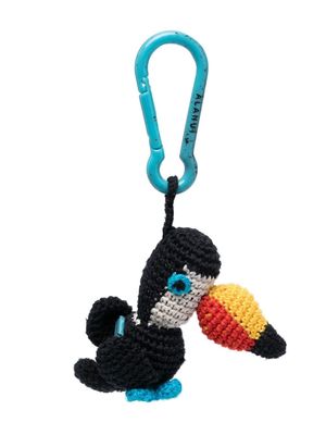 Alanui Toucan crochet key holder - Black