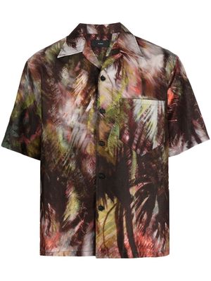 Alanui tropical-print short-sleeve shirt - Brown