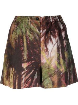 Alanui tropical-print shorts - Green