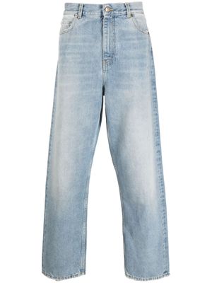 Alanui washed-denim straight-leg jeans - Blue