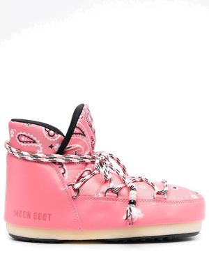 Alanui x Moonboot x Moon Boot bandana-print boots - Pink