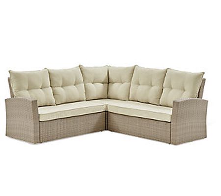 Alaterre Furniture Canaan Double Loveseat Secti onal Sofa