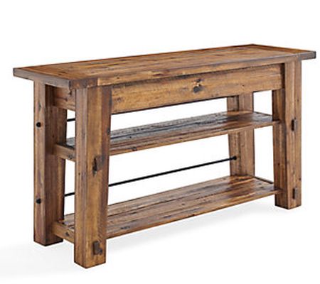 Alaterre Furniture Durango Console Table with T wo Shelves