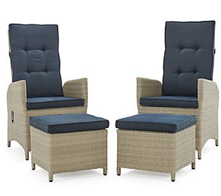 Alaterre Furniture Haven Recliners with Ottoman s and Cushions