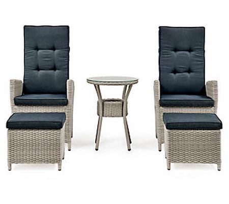 Alaterre Furniture Haven Recliners with Ottoman s and Table