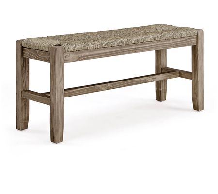 Alaterre Furniture Newport 40" Wood Bench with sh Seat