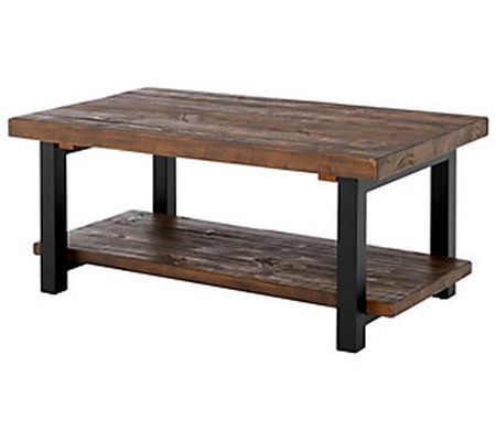 Alaterre Furniture Pomona 42" Metal and Wood Co ffee Table