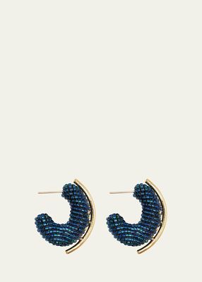 Alba Mini Beaded Hoop Earrings