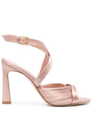 Alberta Ferretti 100mm satin sandals - Pink