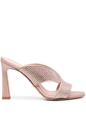 Alberta Ferretti 95mm crystal-embellished mules - Pink