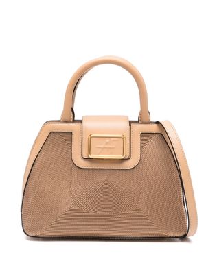 Alberta Ferretti Albi33 textured-finish tote bag - Neutrals