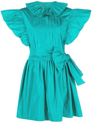 Alberta Ferretti bow-detail flared dress - Green