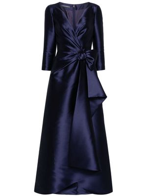 Alberta Ferretti bow-detail maxi dress - Blue