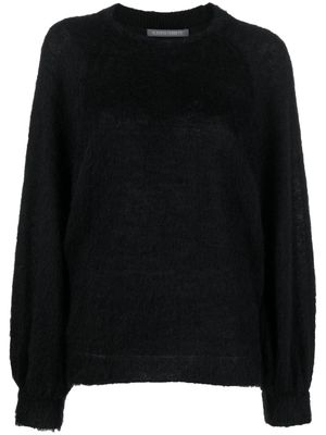 Alberta Ferretti brushed long-sleeved jumper - Black