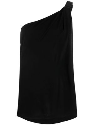Alberta Ferretti buckle-fastening one-shoulder top - Black