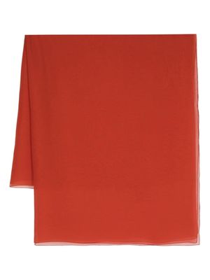 Alberta Ferretti chiffon-crepe silk scarf - Red