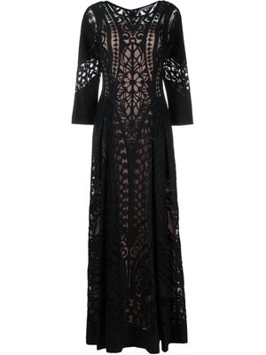 Alberta Ferretti crochet lace maxi dress - Black