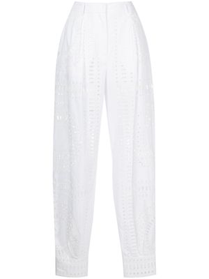 Alberta Ferretti cut out-detail high-waisted trousers - White