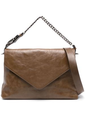 Alberta Ferretti Dori leather shoulder bag - Green
