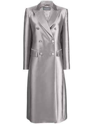 Alberta Ferretti double-breasted peaked coat - Grey