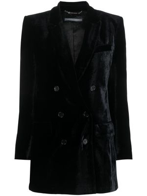 Alberta Ferretti double-breasted velvet blazer - Black