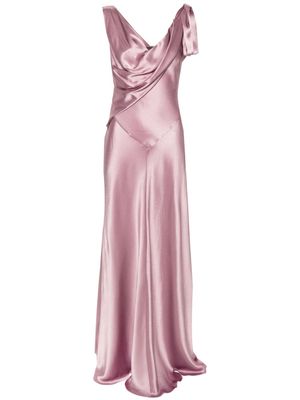 Alberta Ferretti draped-detail dress - Purple