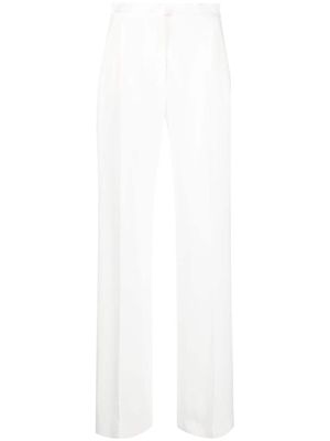 Alberta Ferretti floral-detail tailored trousers - White