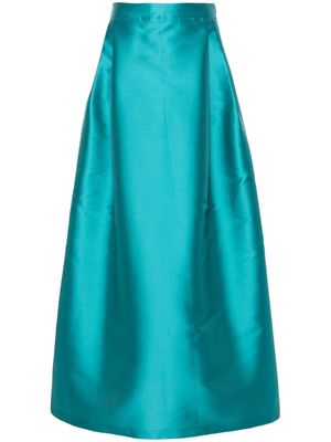 Alberta Ferretti high-waist pleat skirt - Blue