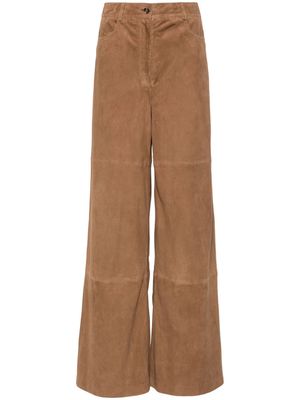 Alberta Ferretti high-waist wide-leg trousers - Brown