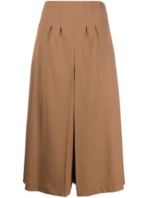Alberta Ferretti knitted cropped trousers - Brown