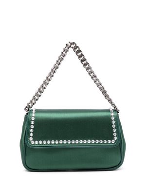 Alberta Ferretti logo-patch embellished shoulder bag - Green