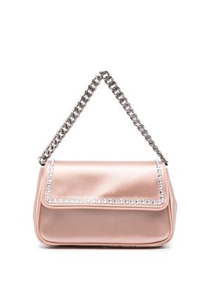 Alberta Ferretti logo-patch embellished shoulder bag - Pink