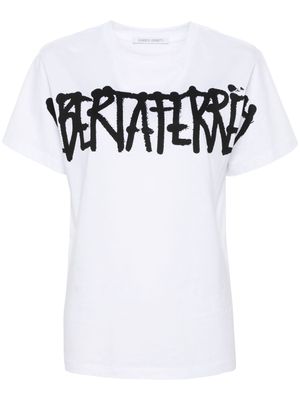 Alberta Ferretti logo-print T-shirt - White