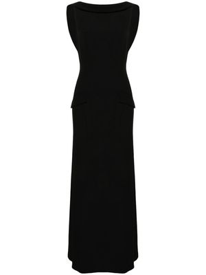 Alberta Ferretti low-back crepe maxi dress - Black