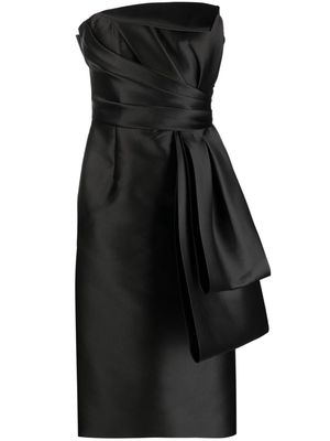 Alberta Ferretti Mikado bow-detail midi dress - Black