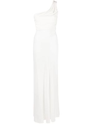 Alberta Ferretti one-shoulder gown - White