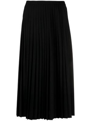 Alberta Ferretti pleated virgin wool midi skirt - Black