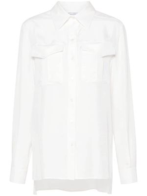 Alberta Ferretti poplin silk shirt - White