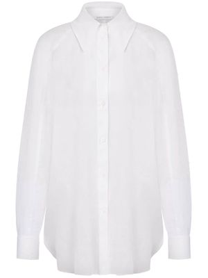 Alberta Ferretti semi-sheer cotton shirt - White