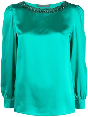 Alberta Ferretti silk long-sleeved blouse - Green