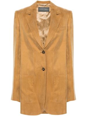 Alberta Ferretti single-breasted lyocell blazer - Brown