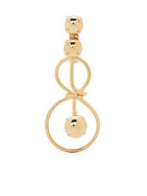 Alberta Ferretti spiral-embellished drop earrings - Gold