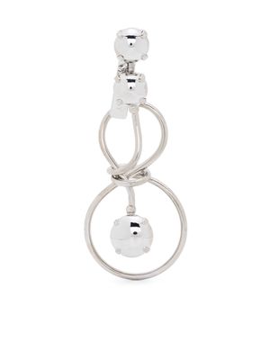 Alberta Ferretti spiral-embellished drop earrings - Silver