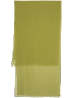 Alberta Ferretti transparent-design silk scarf - Green